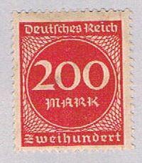 Germany 230 MLH Numeral 200 1922 (G0578)+