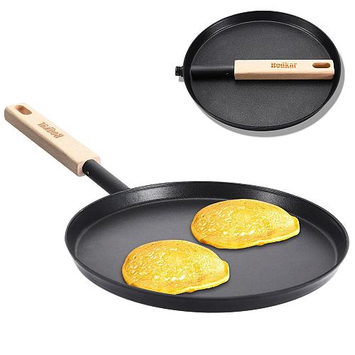 bodkar Frying Pan Skillet 8-inch Flat Griddle Pan Lightweight Grill Pan with ...