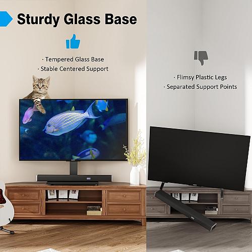 Universal TV Stand - Table Top TV Stand for 27-60 inch LCD LED TVs - 9 Level ...
