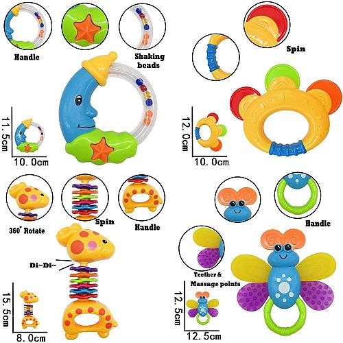 AIVIAI Baby Toys 0-6 Months Infant Toys 0-3 Months Infant Rattles Baby Rattle...