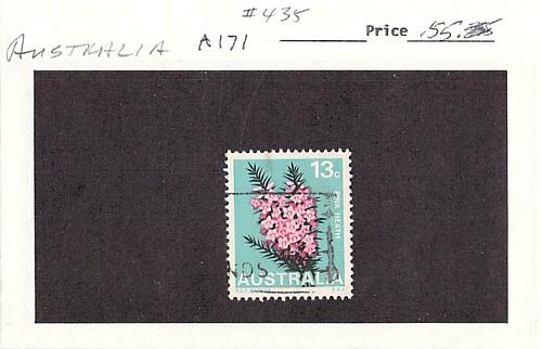 Australia 435 Used Pink eath Flower 1968 (SC0_464)