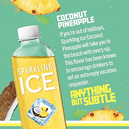 Sparkling ICE Coconut Pineapple Sparkling Water 17 fl oz Plastic Bottle Aller...