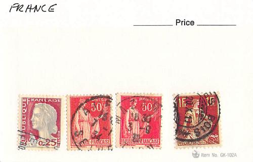 France 3 different of 4 total stamps included (SC0_330)