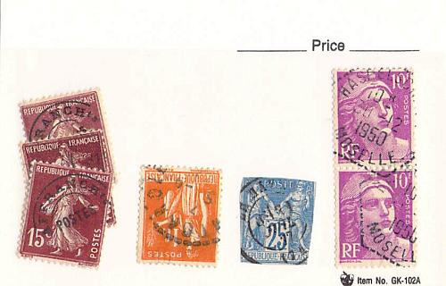France 4 different of 7 total stamps included (SC0_429)