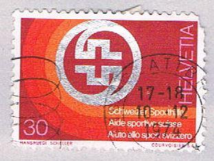 Switzerland 597 Used Sports foundation emblem 1974 (BP28626)