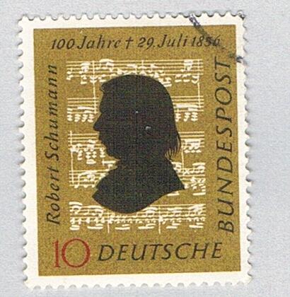 Germany 743 Used Silhouette of Robert Schumann 1 1956 (BP82702)