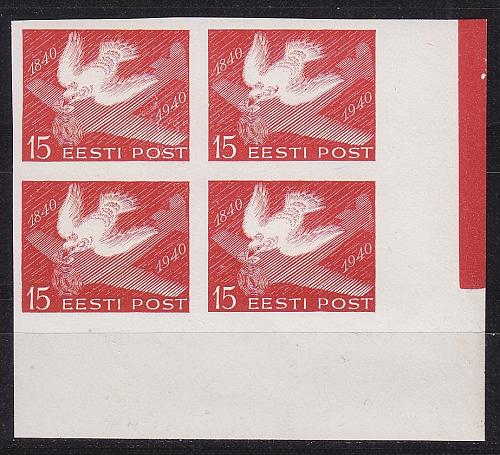 ESTLAND ESTONIA [1940] MiNr 0162 ( **/mnh ) [02] 4er geschnitten