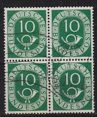 GERMANY BUND [1951] MiNr 0128 ( O/used ) [01] 4er