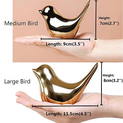 FANTESTICRYAN Small Birds Statues Gold Home Decor Modern Style Figurine Decor...