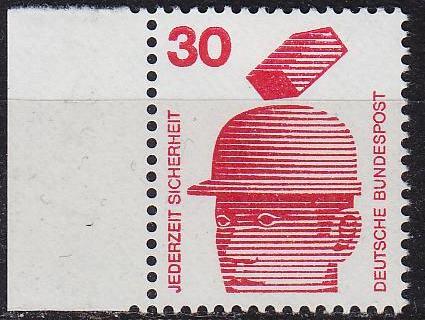 GERMANY BUND [1971] MiNr 0698 A ( **/mnh ) [01] Bogen