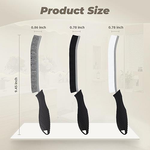 KMOSENIA Crevice Cleaning Brush Gap Cleaning Brush Set Grout Brush Crevice Cl...