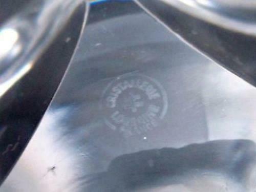 cut Glass hand made made paperweight signed Cristallerie Lorraine france 1968