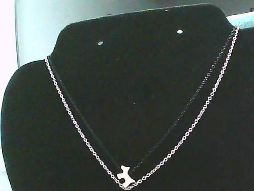 Adjustable Black Gold Tone 2 Chain Puppy Necklace