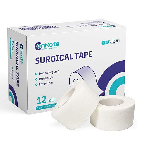Conkote Soft Paper Surgical Tape 1" x 10 Yards Gentle Adhesion and Hypoallerg...