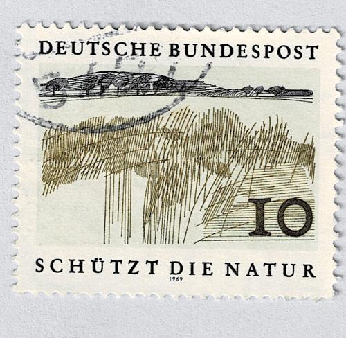 Germany Sand dunes with fence brown 10 Used (BP91504)