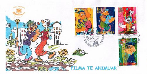 Albania 2003. ANIMATED FILMS Popeye Cartoon Movie. FDC MNH