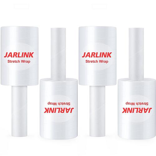 JARLINK 4 Pack Stretch Film 5" 1000ft Mini Industrial Strength up to 500% Str...