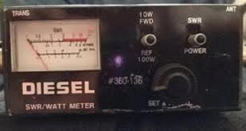 DIESEL POWER/SWR/WATT METER console box MODEL 360-136 tester analog needle gauge
