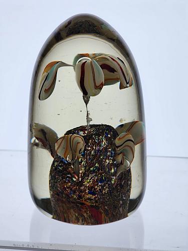 Hand crafted art glass paperweight
