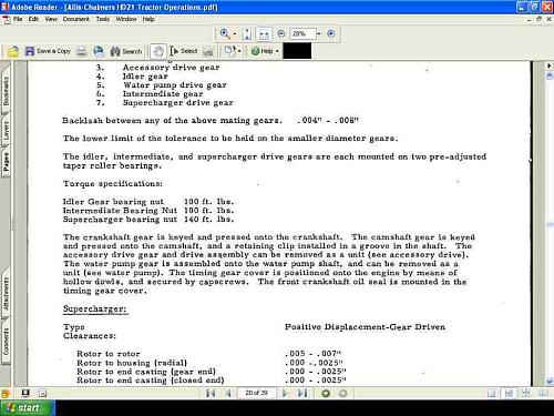 ALLIS CHALMERS HD-21 CRAWLER MANUAL with Tractor Implement Operation & Service