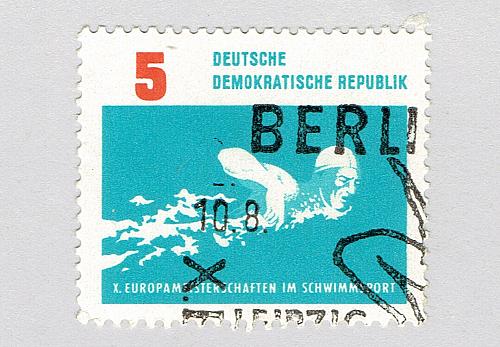 Germany DDR Map blue 5 Used (BP90802)