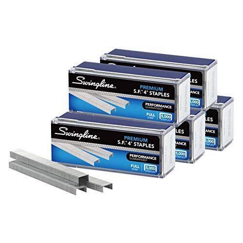 Swingline Staples 5 Pack S.F. 4 Premium 1/4" Length 210/Strip 5000/Box 35481