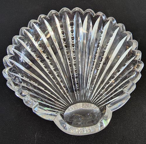 ABP cut glass shell dish American brilliant