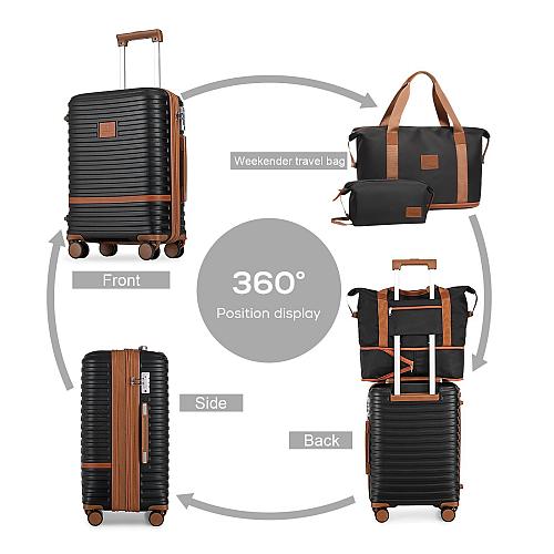 Joyway Luggage Set 3 Piece Suitcase Sets with Spinner WheelHardside Expandabl...