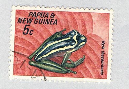 Papua New Guinea 257 Used Treasury Island Treefrog 1968 (BP77125)