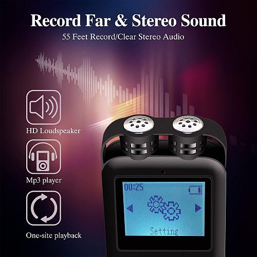 Hubotowin Digital Voice Recorder 64GB Voice Activated Recorder Audio Recorder...