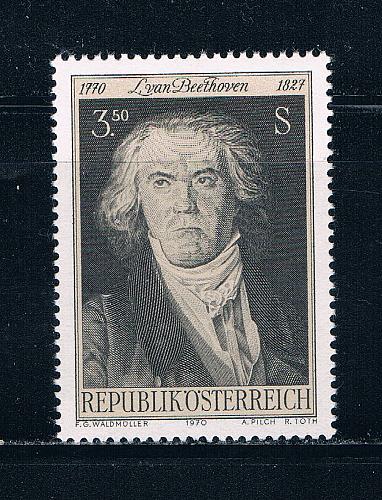 Austria 887 Unused Beethoven 1970 (A0275)+