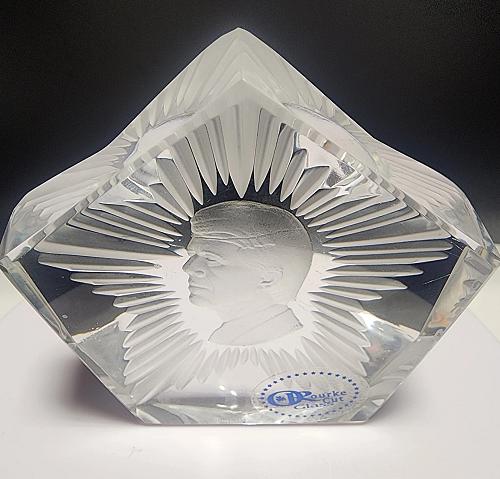 JIMMY Carter paperweight, Star shaped 24% lead crystal limited edition