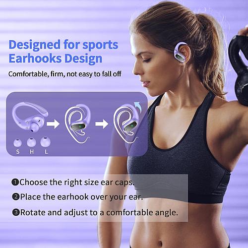 Rolosar Wireless Earbuds Bluetooth 5.4 Headphones Sport Bluetooth Earbuds wit...