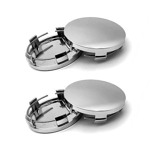 Tesnaao 4 PCS Car Wheel Center Hub Cover 2.36In x 2.2In x 0.57In Snap-in Vehi...
