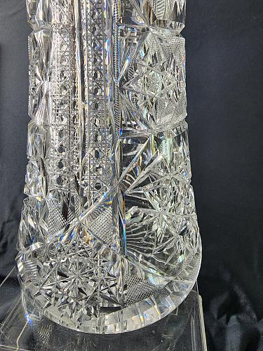 Abp Pitcher American Brilliant Period Cut Glass Antique J