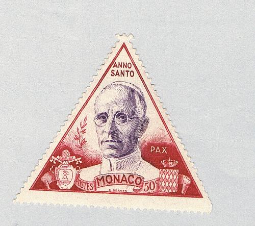 Monaco 263 MLH Pope Pius XII 1951 (BP62701)