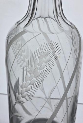 Cut Glass Wheat Decanter