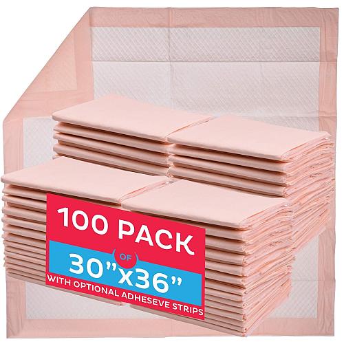 Curera Chucks Premium Disposable Underpads 30”x36” 100-Count Ultra Absorbent ...