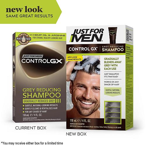 Just For Men Control GX Grey Reducing Shampoo Gradual Hair Color for Stronger...