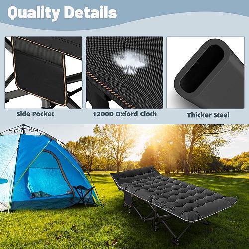 Slsy Folding Camping Cot Folding Cot Camping Cot for Adults Portable Folding ...