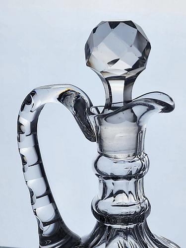 Cut glass abp Antique handled cruid