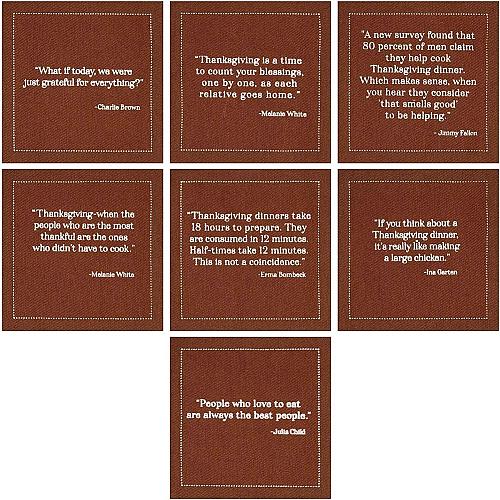 Five Star Napkins Thanksgiving Quotes Napkins – Orange Brown & Red – 4.5” x 4...