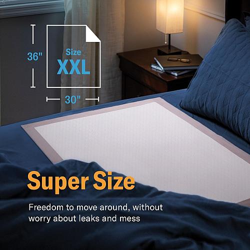 Curera Chucks Premium Disposable Underpads 30”x36” 100-Count Ultra Absorbent ...