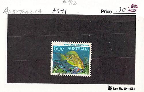 Australia 912 Used Surgeon Fish 1984 (SC0_689)