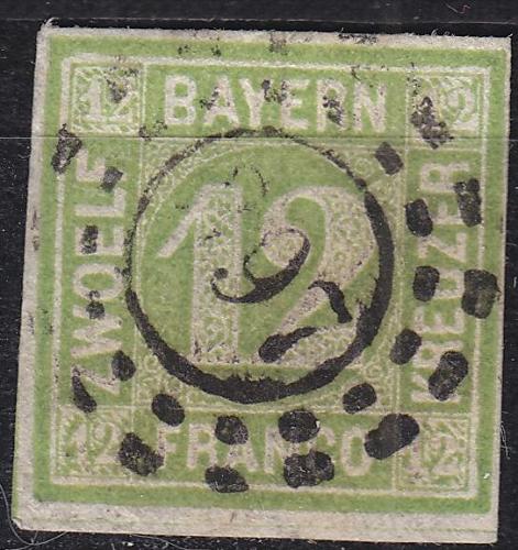 GERMANY Bayern Bavaria [1862] MiNr 0012 ( O/used ) [01]