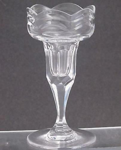 CUT GLASS pair candle sticks