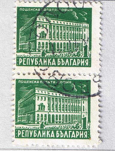 Bulgaria Used V pair Building green one (BP87401)