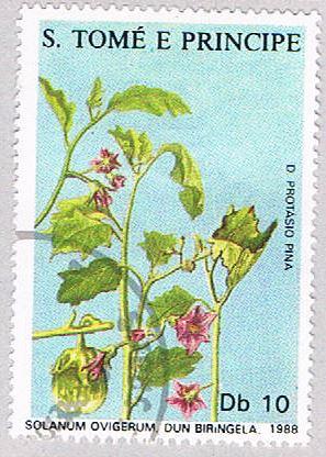 Saint Thomas and Prince Is 819d Used Solanum ovigerum CV 1.35 (BP20414)