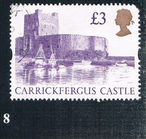 Great Britain 1447A Used Carrickfergus Castle CV 3.00 (BP0008)