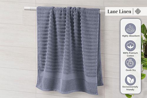 LANE LINEN Towels for Bathroom - 100% Cotton Bath Towel Set of 6 - Includes 2...